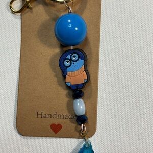 Blue and Black Sadness Keychain